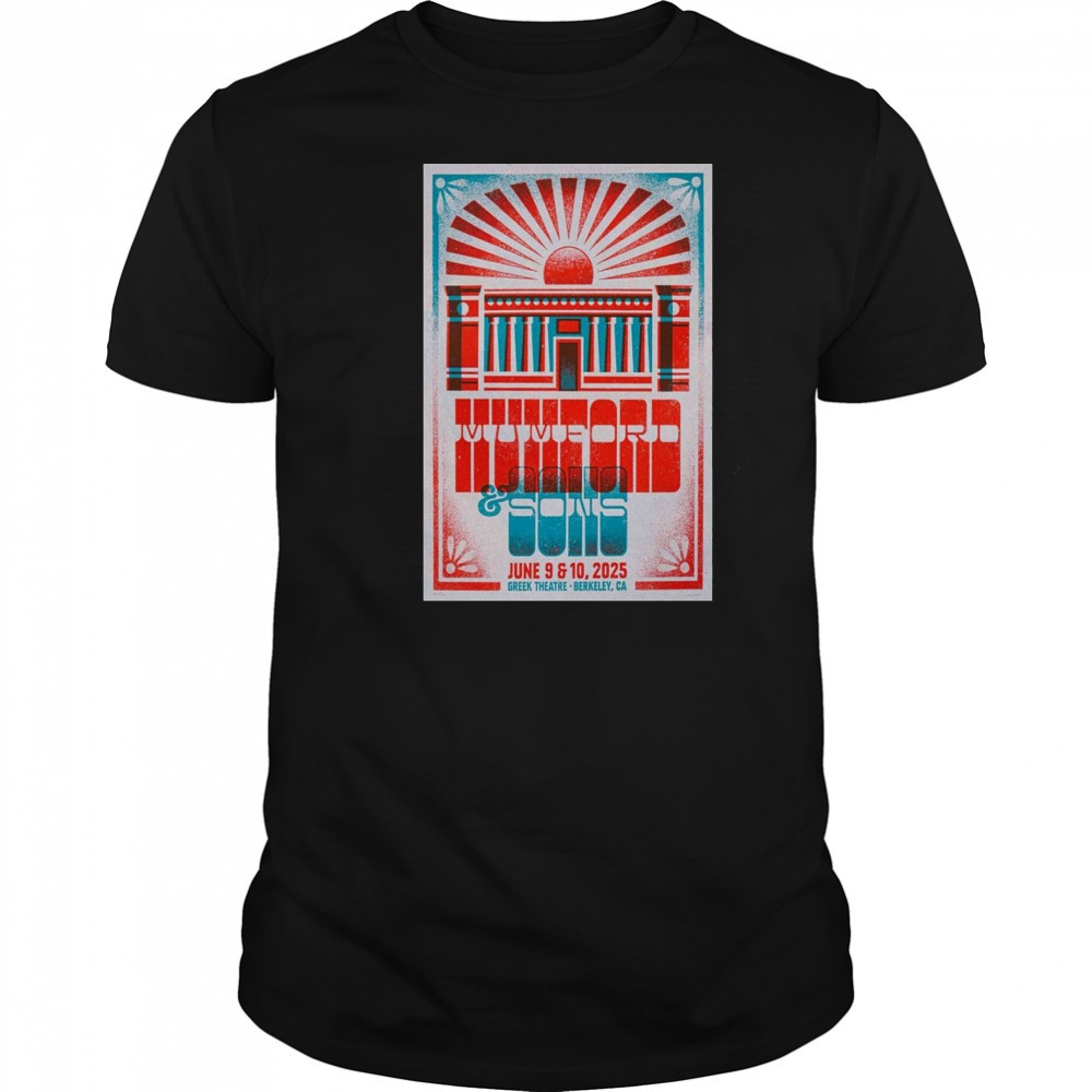 Mumford & Sons 2025 Greek Theatre Poster T-Shirt