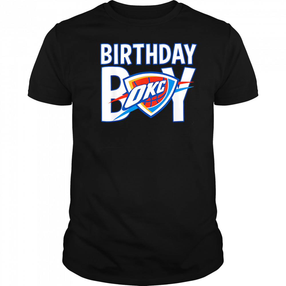 NBA Birthday Boy OKC Thunder logo shirt
