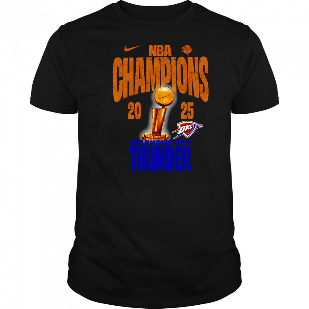 NBA Champions 2025 Oklahoma City Thunder trophy shirt