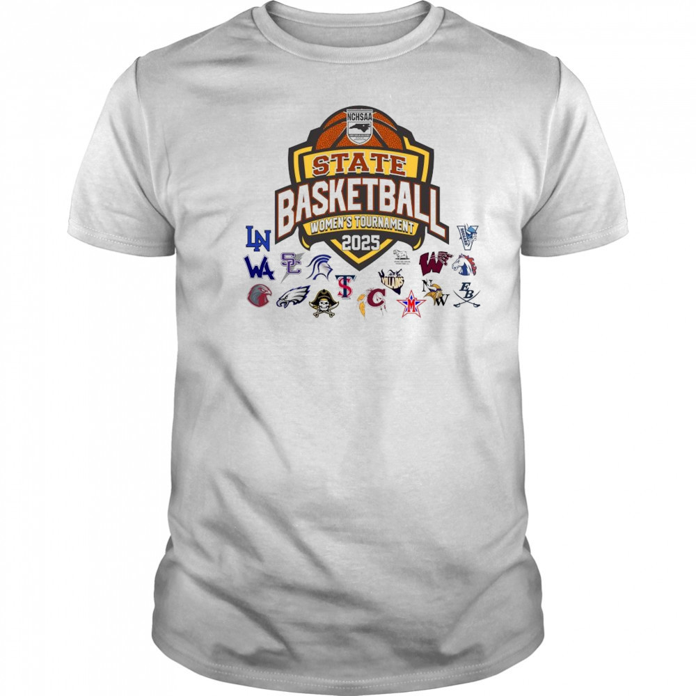 NCHSAA State Basketball Women’s Tournament 2025 All Teams Art Shirt