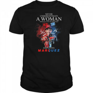 Never Underestimate A Woman Who Is A Fan Of Motogp Marc Marquez x Alex Marquez Signatures 2025 Shirt