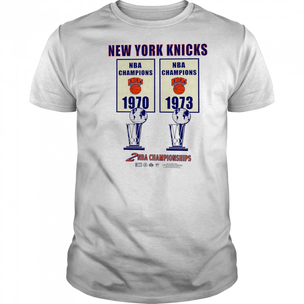 New York Knicks 2 NBA Championships The Finals Banner shirt