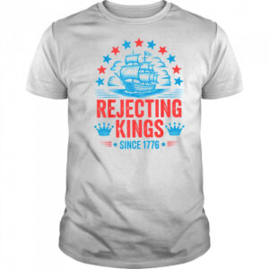 No Kings In America Shirt Rejecting Kings Patriotic USA Men T Shirt