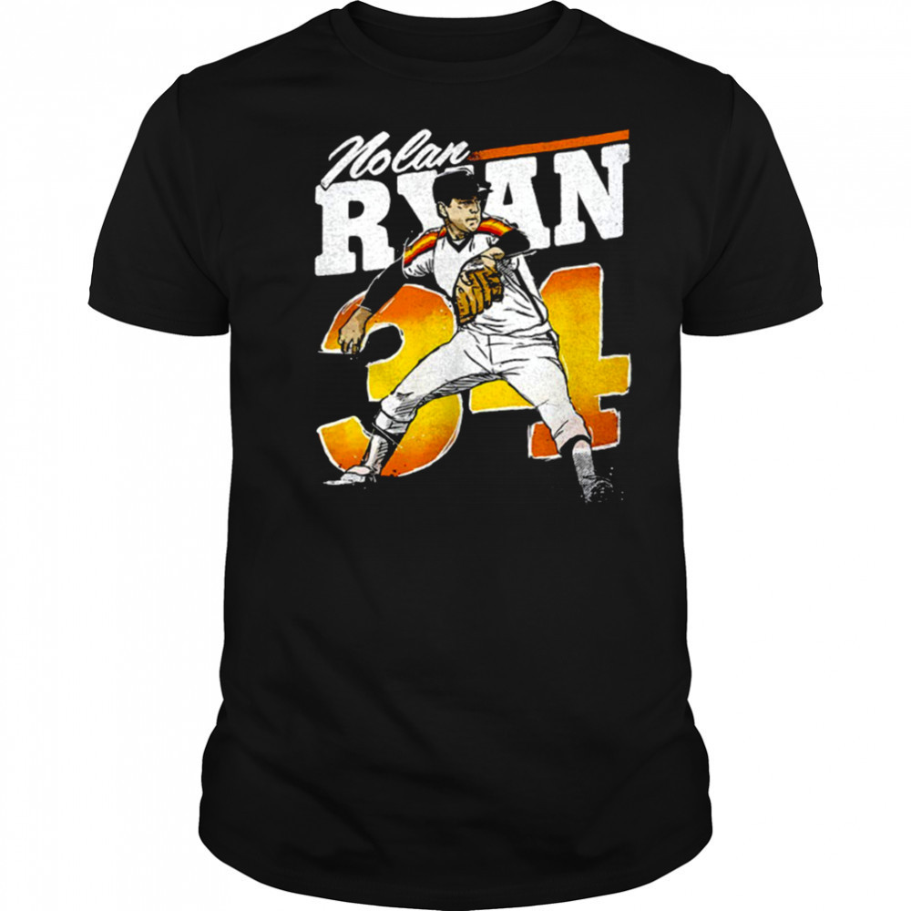 Nolan Ryan Houston Astros MLB baseball player retro shirt