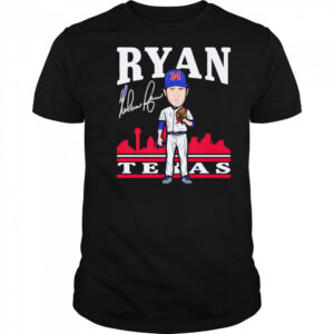Nolan Ryan Texas Toon cartoon signature shirt