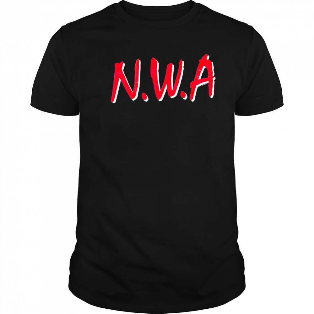 NWA red big letter shirt