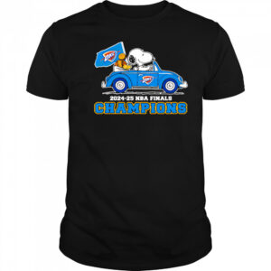 OKC 2025 NBA Finals Champions Snoopy go by car shirt