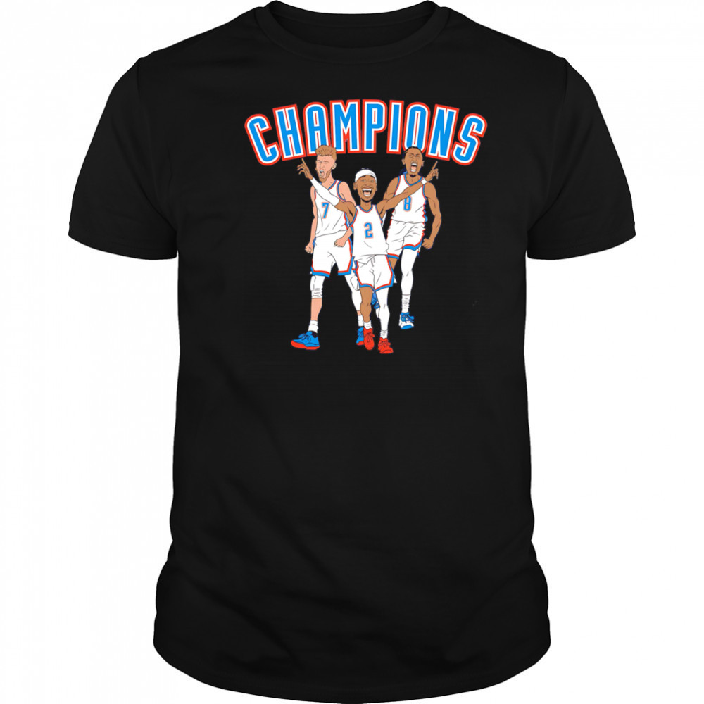 OKC Big 3 Champions cartoon shirt