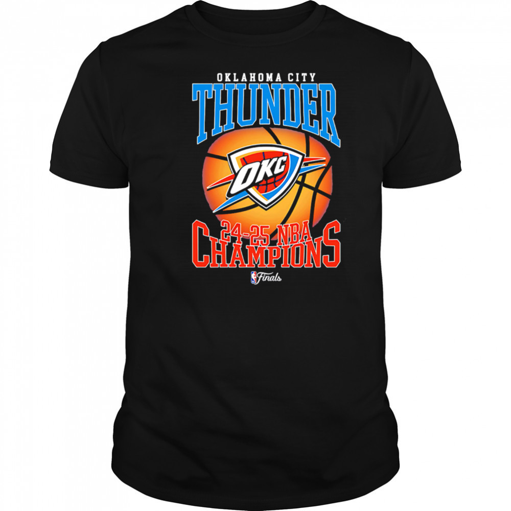 Okc Thunder 2025 Nba Champions Basketball sunset shirt