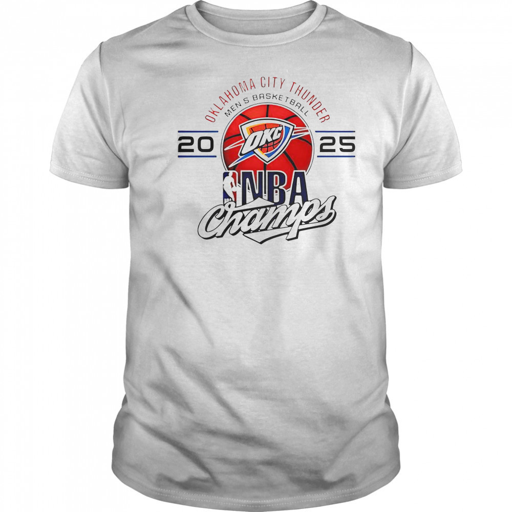 Oklahoma City Thunder Men’s Basketball 2025 NBA Champs Logo T-Shirt