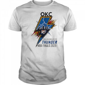 Oklahoma City Thunder NBA Finals 2025 Skyline Lightning shirt