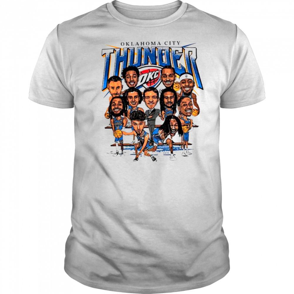Oklahoma City Thunder OKC team caricature shirt