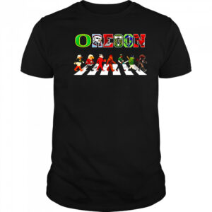 Oregon sports mascot Abbey Road cross road shirt