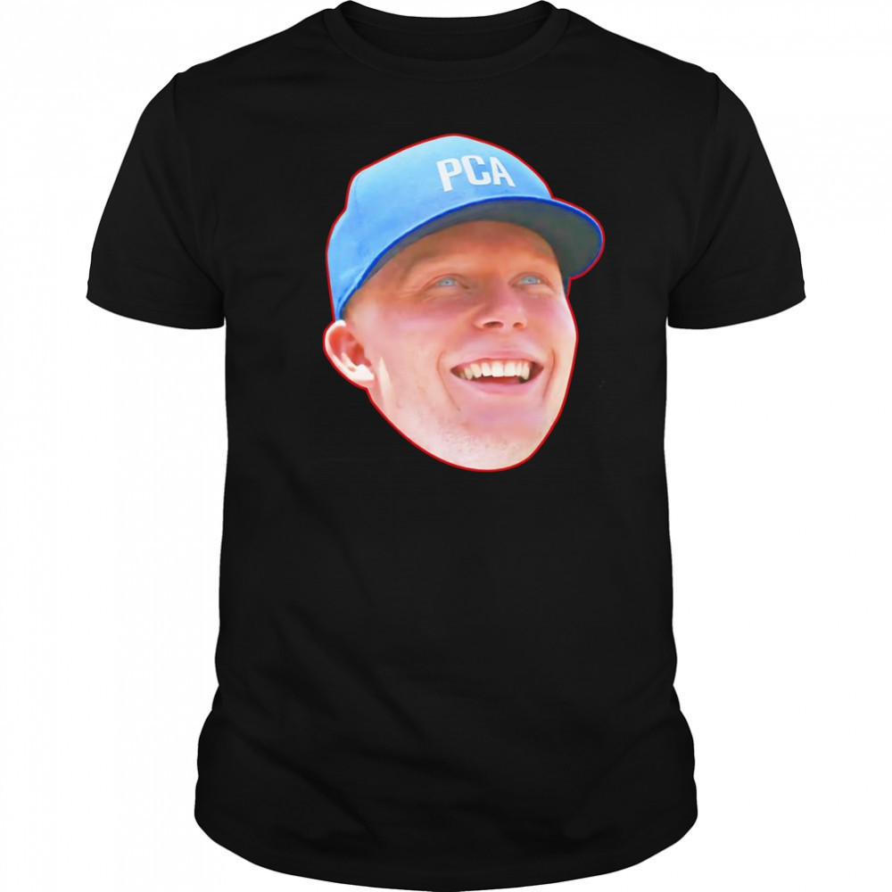PCA head in the game shirt