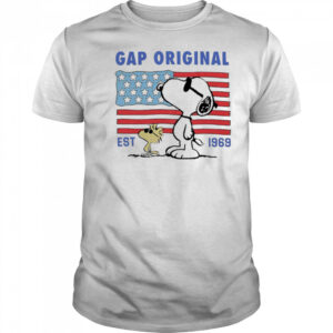 Peanuts Gap Original est 1969 American flag shirt