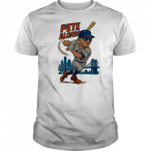 Pete Alonso 20 New York Mets Brooklyn Bridge caricature player shirt