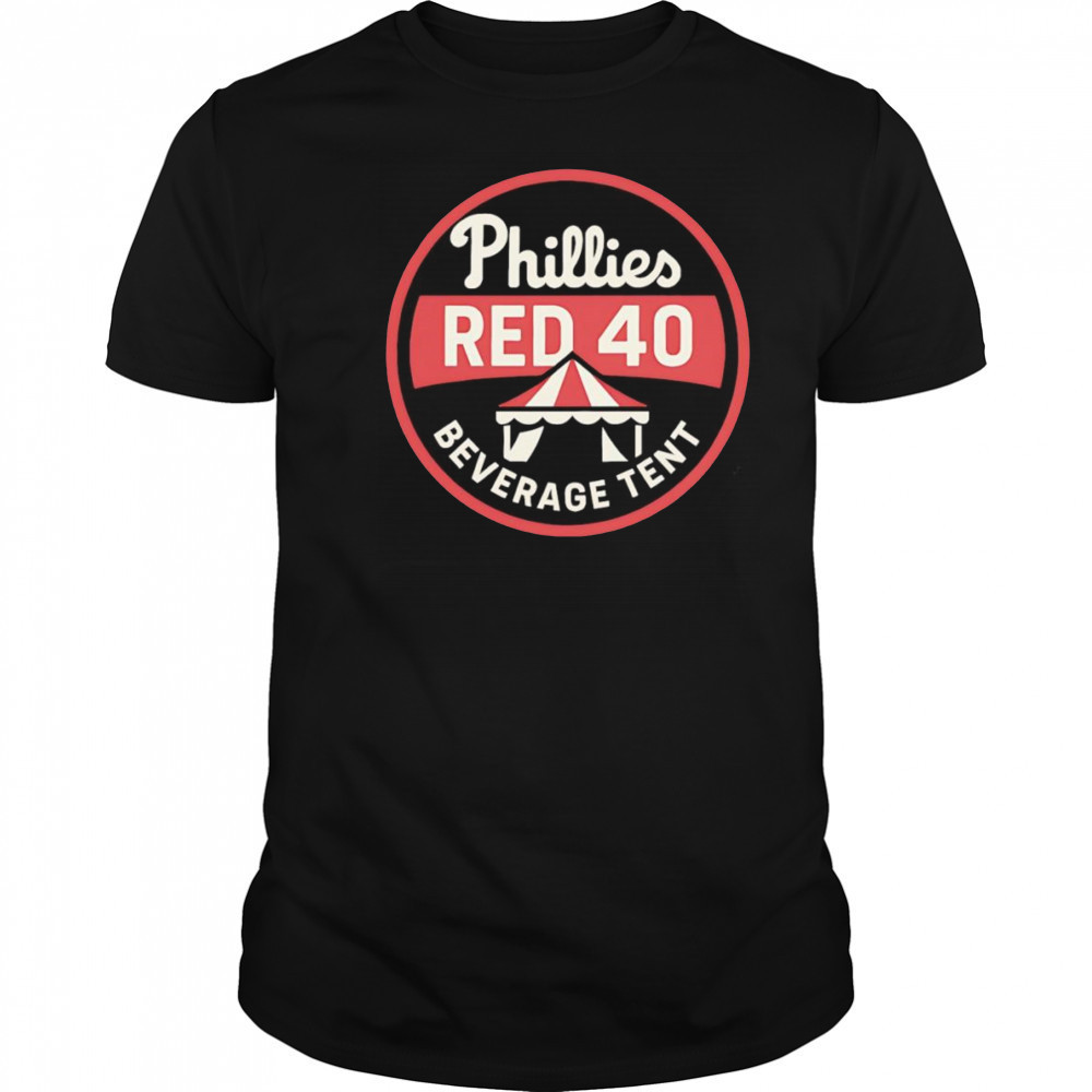 Phillies Red 40 Beverage Tent shirt