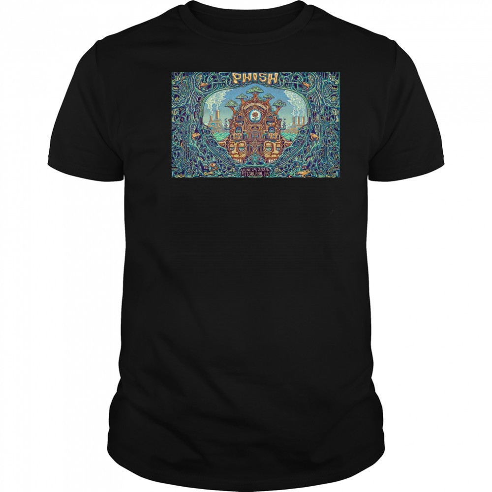 Phish June 24 2025 In Pittsburgh PA Poster Shirt