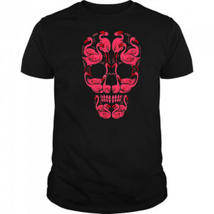 Pink Flamingo Sugar Skull shirt