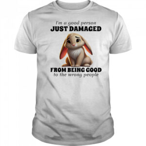 Rabbit I’m a good person just damaged from being good to the wrong people shirt