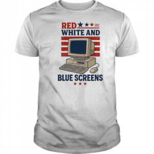 Red white and Blue Screens shirt
