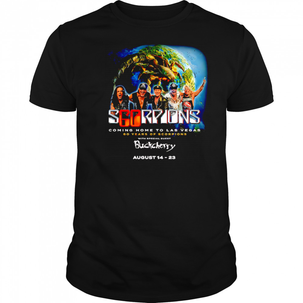 Scorpions Coming Home To Las Vegas 60 Years Of Scorpions Tour On August 14 And 23 2025 shirt