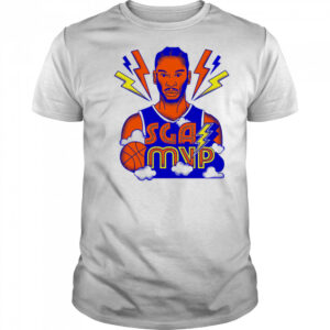 SGA MVP Basketball Thunder Lightning Cartoon Style Graphic shirt