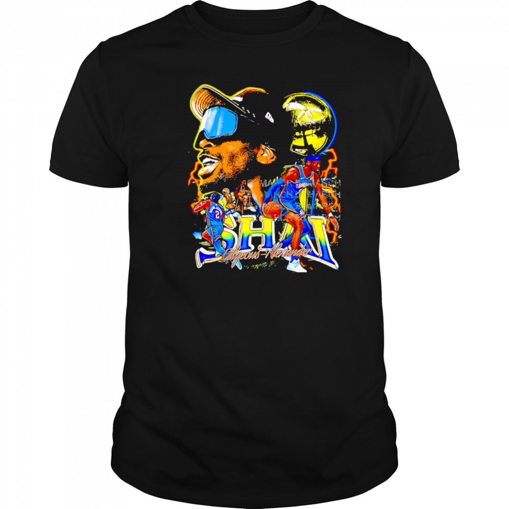 Shai Gilgeous-Alexander OKC Thunder 2025 NBA Champ graphic retro shirt