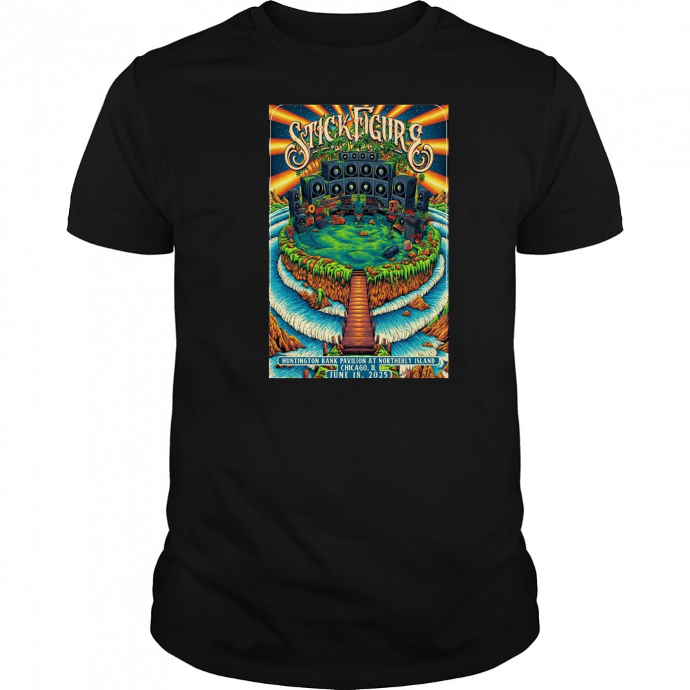 Stick Figure Chicago IL June 18 2025 Poster T-Shirt