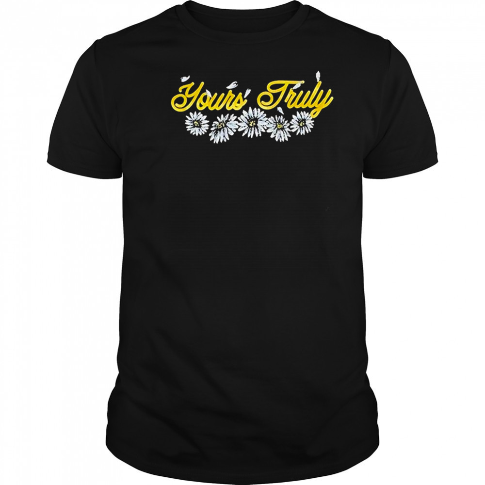 Yours Truly Logo Flowers T-Shirt