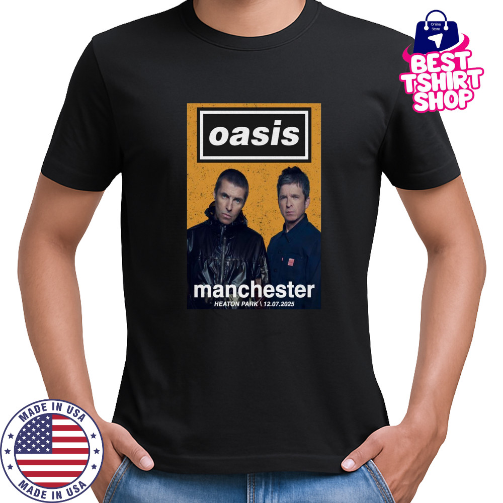 12 Jul 2025 OASIS Manchester UK Tour Poster T-Shirt