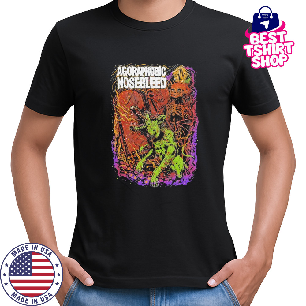 Agoraphobic Nosebleed Dog T-shirt