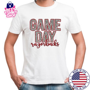 Game Day Razorbacks leopard shirt