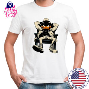 Gangster Duck on chair cartoon shirt