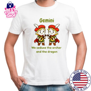 Gemini Twin Bards We Seduce The Archer And The Dragon T-Shirt