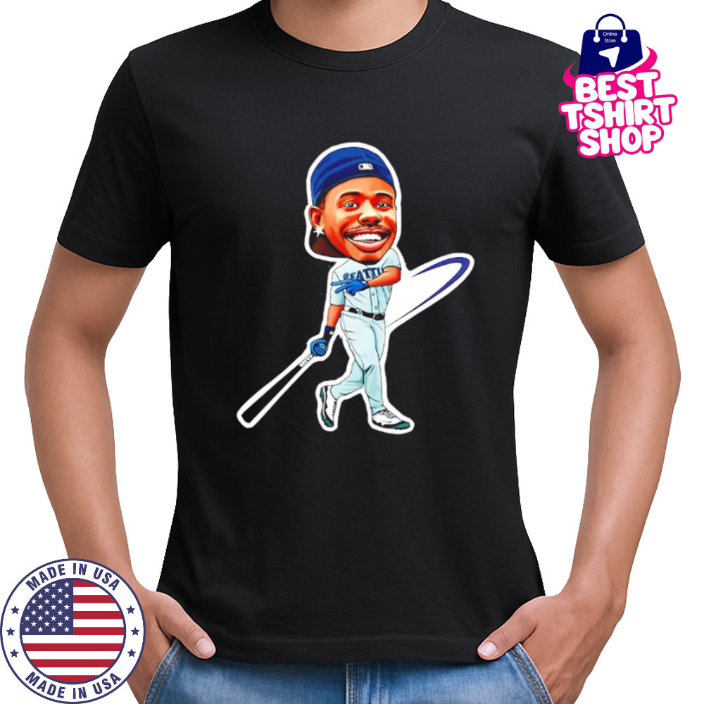Ken Griffey Jr. Art Magnet Seattle Mariners jersey cartoon shirt