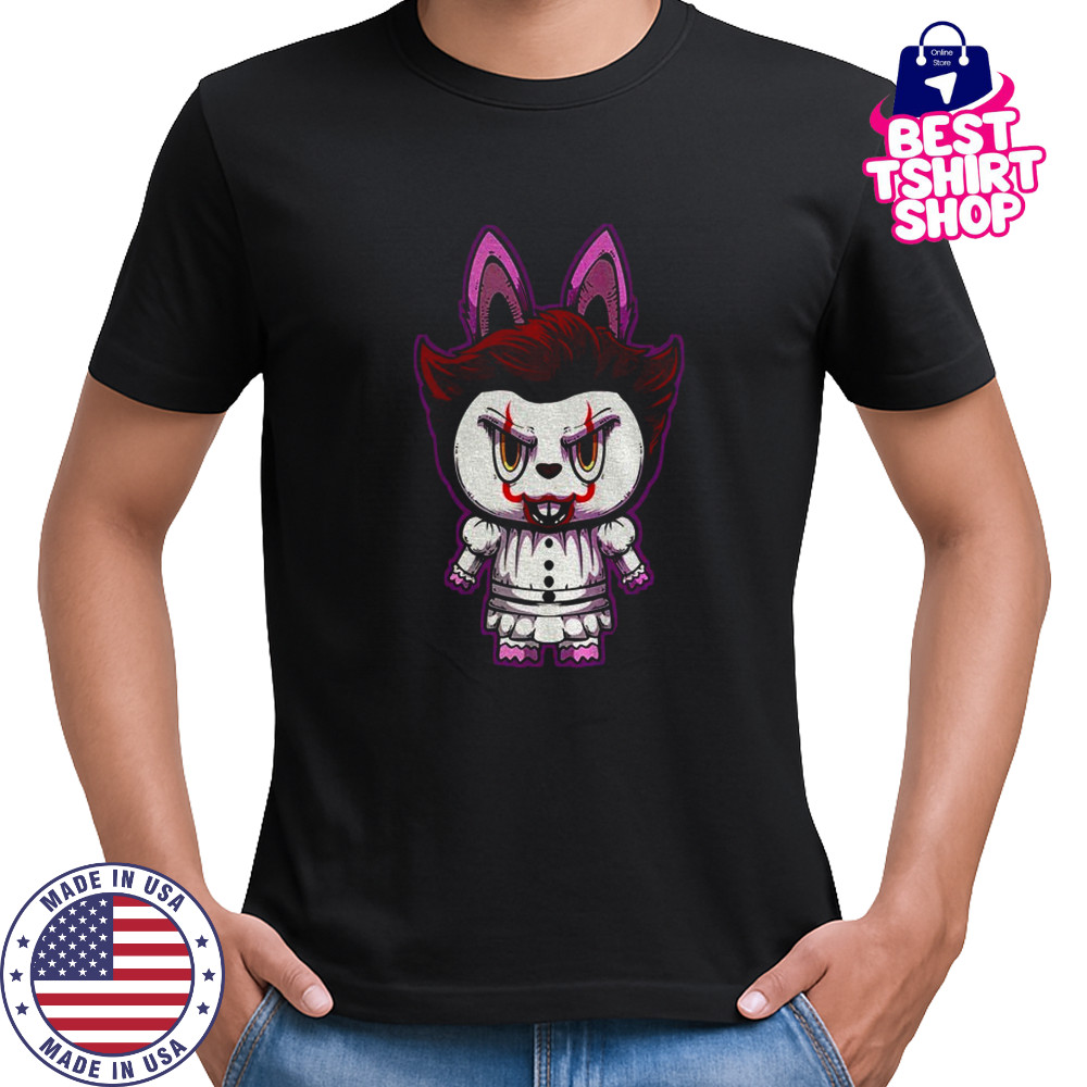 Labubu costume Pennywise Happy Halloween horror character shirt