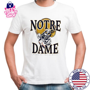 Notre Dame Fighting Irish wake up the echoes helmet shirt