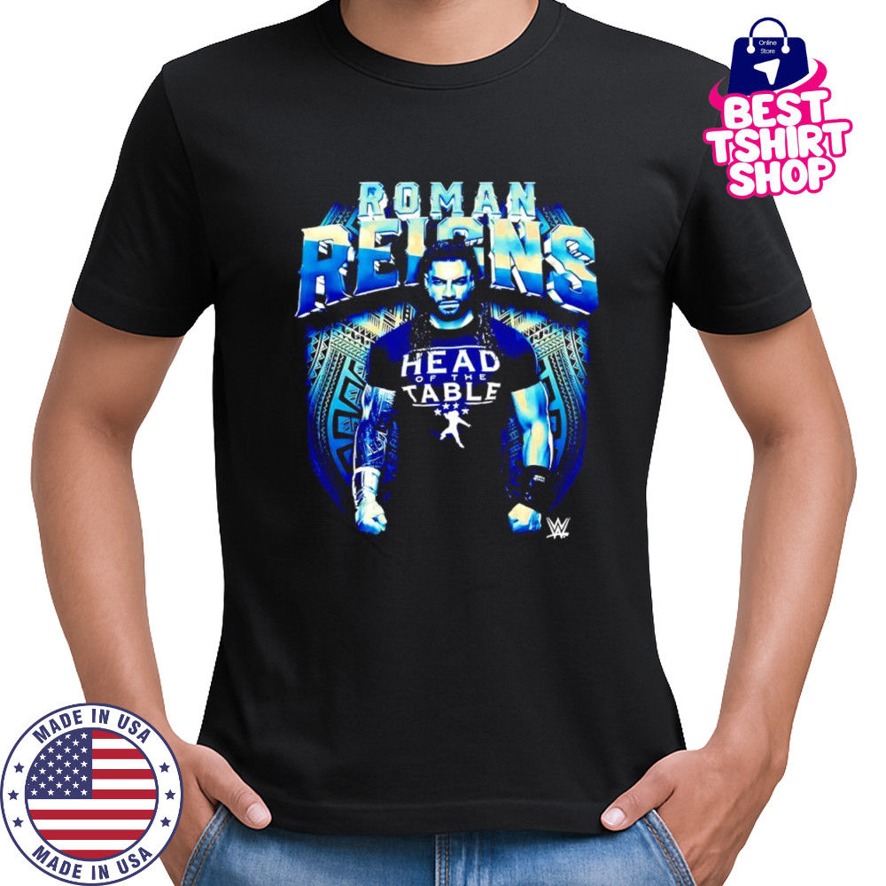 Roman Reigns WWE wearing head of the table shirt