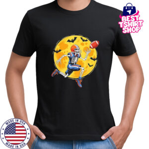 Skeleton football halloween shirt