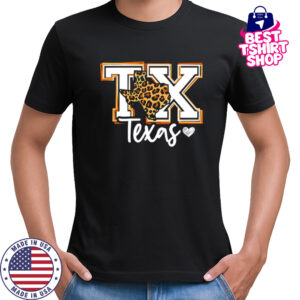 Texas leopard print tx graphic western style shirt