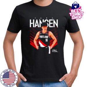 Yang Hansen Portland Trail Blazers signature shirt
