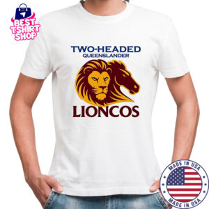 Brisbane Lions and Brisbane Broncos Two-headed queenslander lioncos shirt