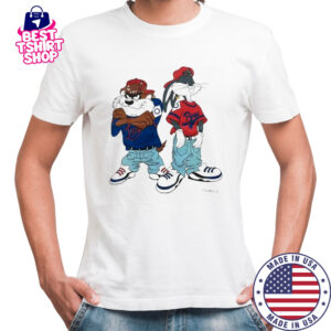 Bugs Bunny and the Tasmanian Devil hip hop vintage poster shirt
