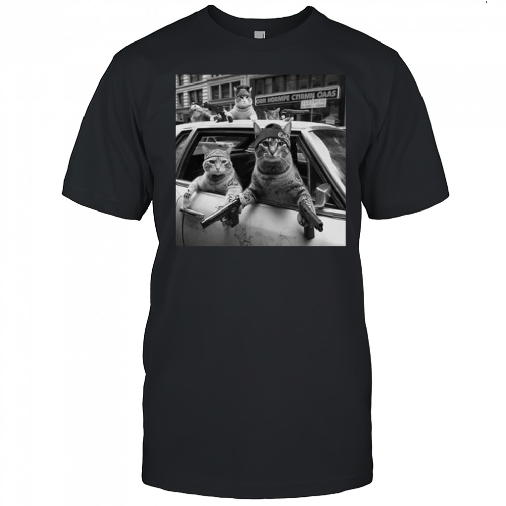 Gangster Cats Street Selfie Cat T-Shirt