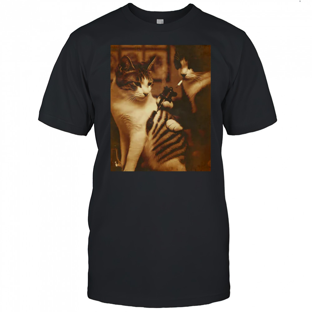 Tattoo Cat Selfie Cat Meme T-Shirt