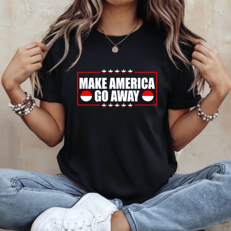 Make America go away maga support Greenland flag_Ladies T-Shirt