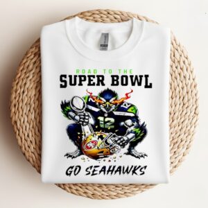Seattle Seahawks Road To Super Bowl go Seahawks 2026 Mascot_Crewneck Sweatshirt