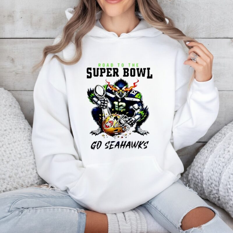 Seattle Seahawks Road To Super Bowl go Seahawks 2026 Mascot_Hoodie